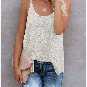 ❌SOLD❌Sheer knit tank